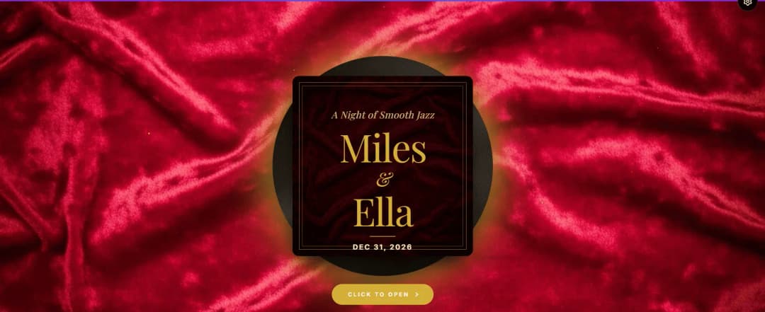 A Night of Smooth Jazz wedding invitation preview