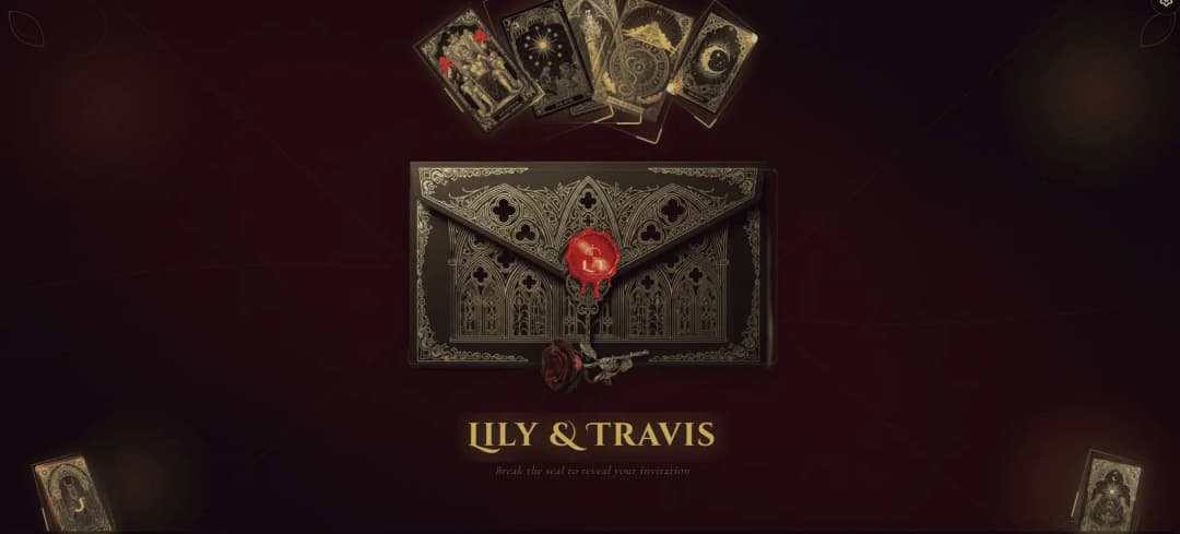 Eternal Darkness wedding invitation preview